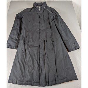Gap Black Puff 75% Down Fill Zipper Pockets Winter‎ Long Size Medium Coat